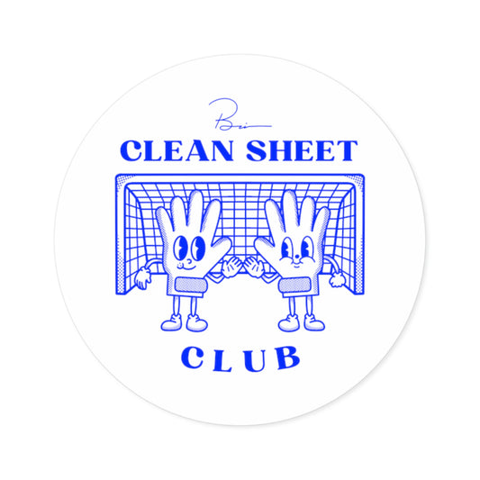 Clean Sheet Club Sticker, Blue