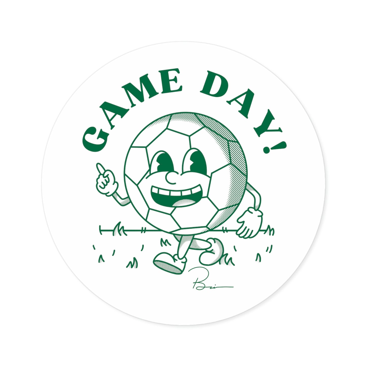 Game Day Sticker, Green