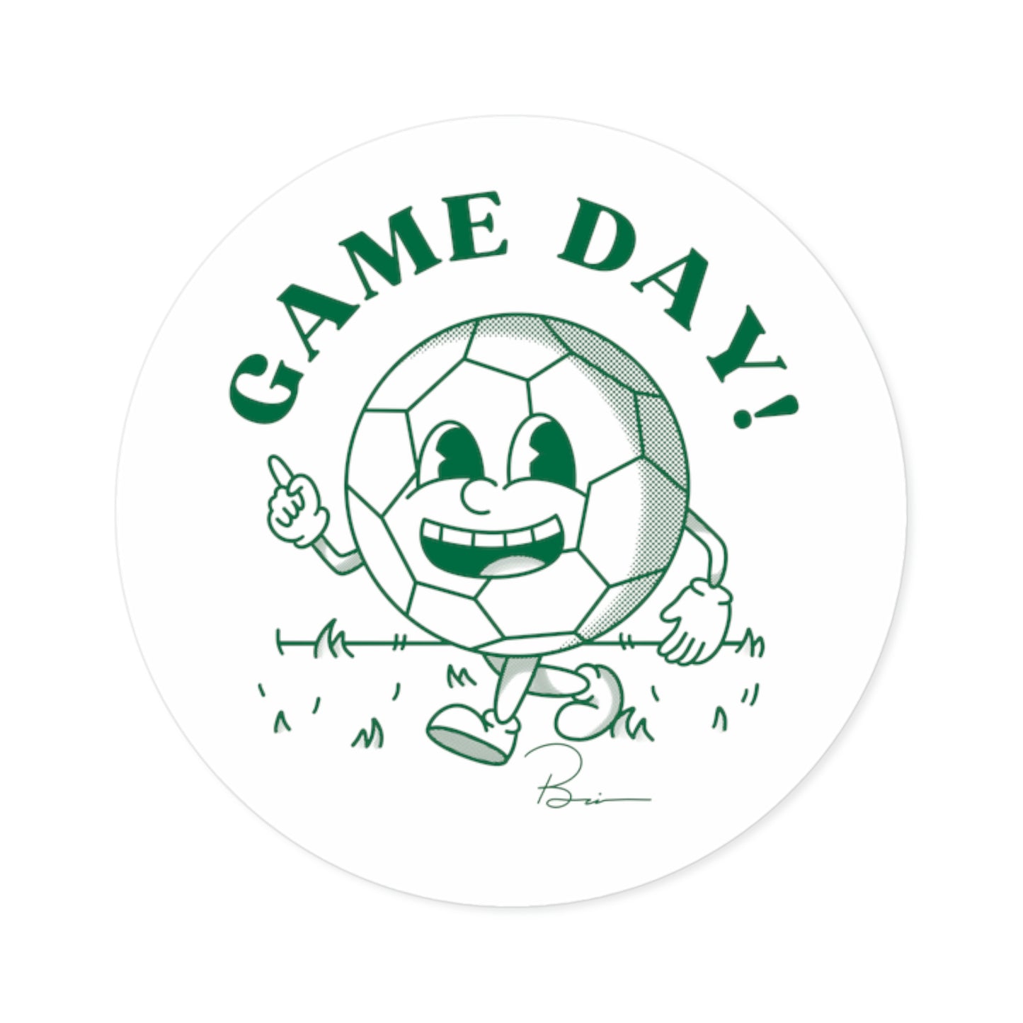 Game Day Sticker, Green